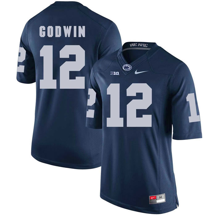 Penn State Nittany Lions #12 Chris Godwin Navy College Football Jersey